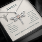 Nurses Are Like Angels Dragonfly Necklace | New Nurse, Nursing Graduation Gift Necklace, Nursing Student Gift