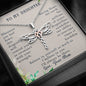To My Daughter, Believe In Yourself Dragonfly Necklace