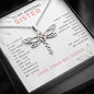 To My Amazing Sister, Love Your Big Sister Dragonfly Necklace
