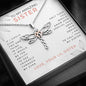 To My Amazing Sister, Love Your Little Sister Dragonfly Necklace