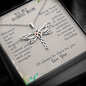 To My Bonus Mom I Will Always Be There Dragonfly Necklace | Gift for Bonus Mom from Step-Daughter, Step-Son