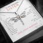 To My Amazing Sister, Love Your Brother Dragonfly Necklace