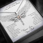From My Dad In Heaven Dragonfly Necklace | Dad Memorial Gift Loss | Sympathy Loss of Father Gift | Father Memorial Gift