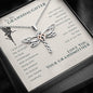 To My Granddaughter, Live Your Dreams Dragonfly Necklace from Grandmother