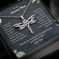 To My Dearest Mom Dragonfly Necklace | Gift to Mom from Daughter / Son | Mother's Day Gift for Mother