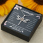 To My Granddaughter, Beautiful Chapter Dragonfly Necklace