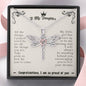 To My Daughter You Are My Shining Star Dragonfly Necklace | Daughter Graduation Necklace, Daughter Birthday Necklace