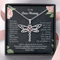 To My Dear Mommy Dragonfly Necklace | Gift to Mom from Daughter / Son | Mother's Day Gift for Mother