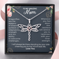 To My Amazing Mom, I Will Always Be There Dragonfly Necklace | Gift for Mom from Daughter or Son | Birthday, Mother's Day, Feel Better Gift