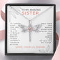 To My Amazing Sister, Love Your Little Sister Dragonfly Necklace