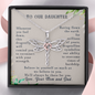 To Our Daughter, Believe In Yourself Dragonfly Necklace | Gift for Daughter from Mom and Dad | Birthday, Graduation Present,