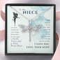 To My Niece, Let Your Dreams Be Your Wings Dragonfly Necklace