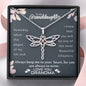 To My Granddaughter, Beautiful Chapter Dragonfly Necklace