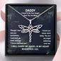 Daddy’s Girl Memorial Dragonfly Necklace, From Your Dad In Heaven Grief Gift, Sympathy Gift, Dad Remembrance Necklace, Dad Memorial Gift, Keepsake Condolence