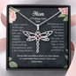 Mom, I F*cking Love You Dragonfly Necklace | Gift to Mom from Daughter / Son | Mother's Day Gift for Mother