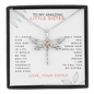 To My Amazing Little Sister Love Your Sister Dragonfly Necklace | Gift for Little Sister | Sister Birthday, Graduation, Christmas Gift