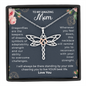 To My Amazing Mom, I Will Always Be There Dragonfly Necklace | Gift for Mom from Daughter or Son | Birthday, Mother's Day, Feel Better Gift