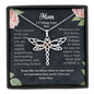 Mom, I F*cking Love You Dragonfly Necklace | Gift to Mom from Daughter / Son | Mother's Day Gift for Mother
