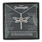 To Our Granddaughter, Live Your Dreams Dragonfly Necklace Your Grandma & Grandpa | Granddaughter Graduation, Birthday Gift