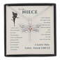 To My Niece, Live Your Dreams Dragonfly Necklace | Gift for Niece from Uncle | Niece Birthday, Graduation, Christmas Present