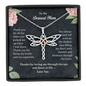 To My Dearest Mom Dragonfly Necklace | Gift to Mom from Daughter / Son | Mother's Day Gift for Mother