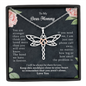 To My Dear Mommy Dragonfly Necklace | Gift to Mom from Daughter / Son | Mother's Day Gift for Mother