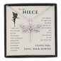 To My Niece, Live Your Dreams Dragonfly Necklace | Unique Niece Birthday Graduation Meaningful Gifts for Niece from Aunt