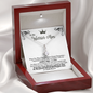 To My Warrior Mom Alluring Beauty Necklace | Encouragement Gift for Mom| Cancer Survivor Gift For Mom from Daughter, Son, Husband