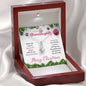 To My Granddaughter, I Will Always Have Your Back Necklace