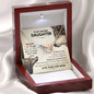 To My Daughter This Old Wolf Has Your Back Heart Necklace from Your Step-Mom