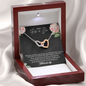 To My Ride Or Die Our Hearts Are Connected Interlocked Heart Necklace | Best Friend, Unbiological Sister, Bonus Sister Gift