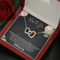 To My Ride Or Die Our Hearts Are Connected Interlocked Heart Necklace | Best Friend, Unbiological Sister, Bonus Sister Gift