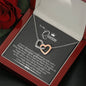 To My Queen Living The Dream Interlocking Heart Necklace | Anniversary Gift For Girlfriend | Gift for Girlfriend, Girlfriend Gift