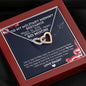 Customized To My Military Mommy, Distance Means So Little Love Necklace, Military Mom Gift