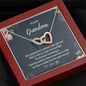To Our Grandma Feel Our Love No Matter How Far Interlocked Hearts Necklace | Gift from Granddaughter/Grandson/Grandchildren | Birthday, Christmas, & Mother's Day Gift for Grandma/Grandmother