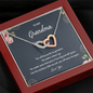 To My Grandma You Will Always Be My Grandma Interlocked Hearts Necklace | Gift from Granddaughter/Grandson | Birthday, Christmas, & Mother's Day Gift for Grandma/Grandmother