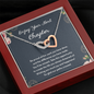 Enjoy Your Next Chapter Be Proud Of The Work You Have Done Interlocking Hearts Necklace | Farewell Gift for Coworker | New Job Gift | Fresh Start Gift for Coworker