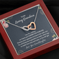 To My Loving Grandma Our Hearts Are Connected Forever Interlocked Hearts Necklace | Gift from Granddaughter | Birthday, Christmas, & Mother's Day Gift for Grandma/Grandmother