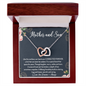 Mother and Son Connected Forever Necklace, Mother's Day Gift for Mom from Son, Mom Birthday Gift from Son, Mom Necklace, Mother's Day Gift