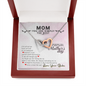 Funny Mothers Day Message Card Necklace | Mom You Are The Best Card for Mom from Daughter | Mother's Day Gift From Daughter