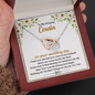 To My Amazing Cousin On Your Wedding Day | Interlocking Hearts Necklace | Bridal Shower Gift for Cousin|