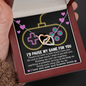 To My Gaming Partner, I Would Pause My Game For You Interlocker Heart Necklace | Valentine's Gift For Girlfriend, Wife | Gaming Couple