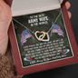 To the Best Army Wife in the World Interlocking Hearts Necklace Gift| We are Connected by Heart| Gift from Army Husband to Army Wife| Military Family Gift