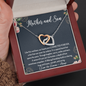 Mother and Son Connected Forever Necklace, Mother's Day Gift for Mom from Son, Mom Birthday Gift from Son, Mom Necklace, Mother's Day Gift