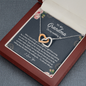 To My Grandma I'm Still Your Little Girl Interlocked Hearts Necklace | Gift from Granddaughter | Wedding Day Gift for Grandma/Grandmother