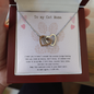 To My Cat Mama, Until We Meet Again Interlocked Hearts Necklace | Loss of Cat memorial necklace | Cat loss gift | Pet Cat Gift