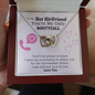 To My Hot Girlfriend You'Re My Only Booty Call Interlocked Heart Necklace | Sarcastic Funny Valentine's Gift For Her