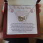 To my Dog Mama Interlocking Hearts Necklace| Dog Memorial Gift| Pet Sympathy Gift| Loss of Dog Gift