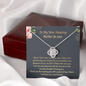Mother Of The Groom I Promise To Cherish Your Son Love Knot Necklace | Mother In Law Gift | Bride to Mother In Law Gift