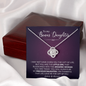 To My Bonus Daughter You Are My Biggest Achievement Love Knot Necklace | Bonus Daughter Birthday, Christmas, Graduation Gift